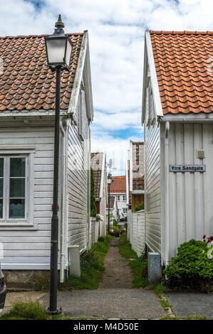 Die küstenstadt Mandal in Norwegen Stockfoto