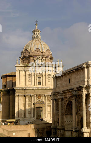 Rom Forum Romanum - Triumphbogen des Septimius Severus Stockfoto