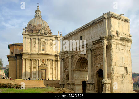 Forum Romanum Bogen des Septimius Severus Stockfoto