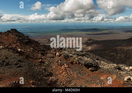 Norden Durchbruch große Tolbachik Fissur Eruption 1975 Stockfoto