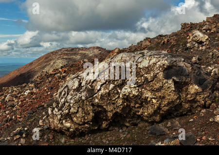 Norden Durchbruch große Tolbachik Fissur Eruption 1975 Stockfoto