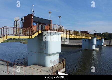 Schleuse in Oberschlesien, Kozle-stra Stockfoto