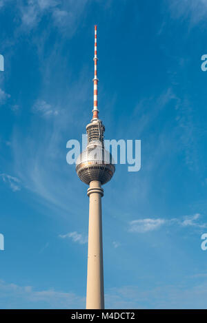 Der berühmte Fernsehturm in Berlin, Deutschland Stockfoto