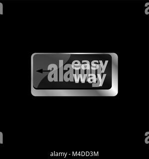 einfache Wege-Taste auf der Tastatur Nahaufnahme Stockfoto