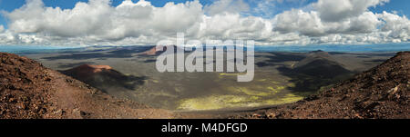 Schlackenkegel von Norden Durchbruch große Tolbachik Riss Eruption 1975 Stockfoto