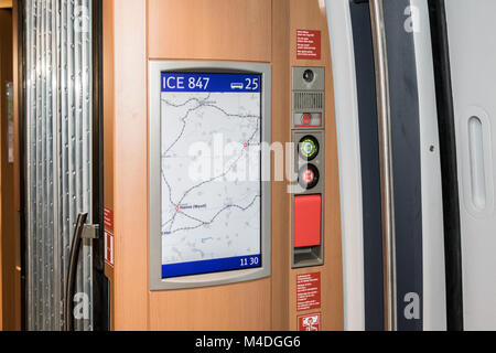 Redesign der ICE 3-Züge in Deutschland Stockfoto