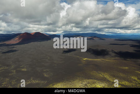 Schlackenkegel von Norden Durchbruch große Tolbachik Riss Eruption 1975 Stockfoto