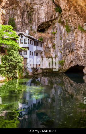 Blagaj Derwisch Haus - Bosnien und Herzegowina Stockfoto