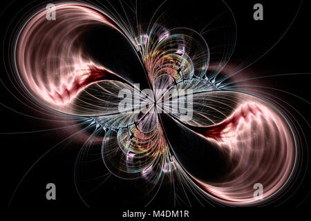 Fractal Image: Nacht Schmetterling. Stockfoto