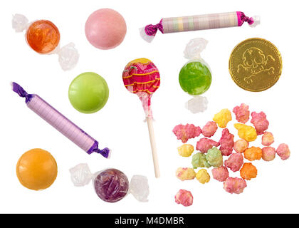 Isolierte Candy Auswahl Stockfoto