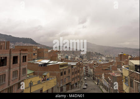 La Paz, Bolivien, alte Nachbarschaft anzeigen Stockfoto