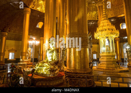 In Swe Taw Myat (Buddha Zahns) Pagode Yangon Myanmar Stockfoto