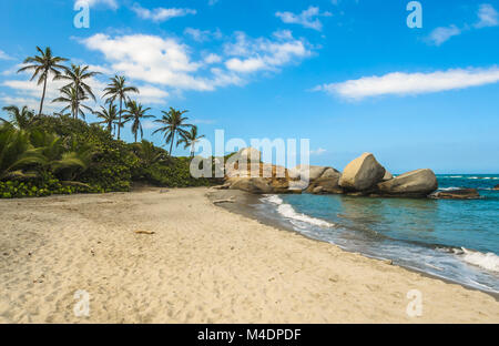 Arrecifes Strand, Tayrona National Park, Kolumbien Stockfoto