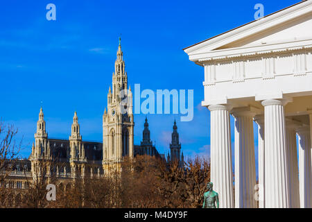 Theseus Tempel und Stadthalle Wien Österreich Stockfoto