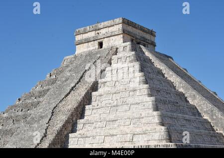 Der Haupttempel Chichen Itza Stockfoto