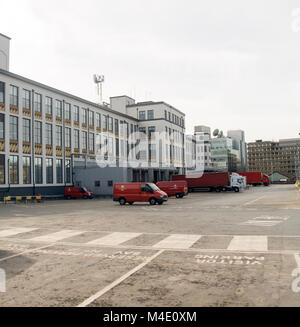 Farbfoto des Mount Pleasant Sortierung Büros, die zuvor als eine der größten Sortierung Büros in der ganzen Welt betrieben hat. London. Großbritannien Stockfoto