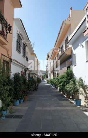 Gasse in La Cala de Mijas, Andalusien Stockfoto