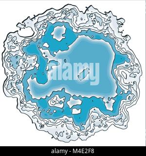 Türkis cartoon Tintenfleck Muster, Vector Illustration Stock Vektor