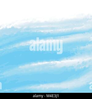 Blau aquarell Wellenmuster, Vector Illustration Stock Vektor