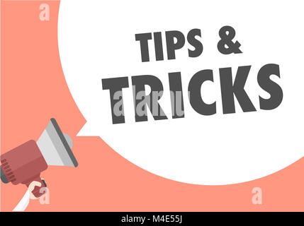 Megaphon Tipps und Tricks Stockfoto