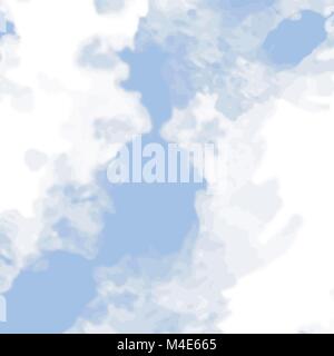 Blau aquarell Marmor Oberfläche Hintergrundmuster, Vector Illustration Stock Vektor