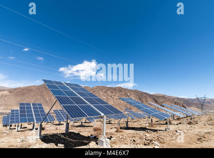 Solarenergie auf der Hochebene Stockfoto