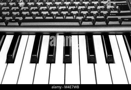 Computer und Musik Keyboards Stockfoto