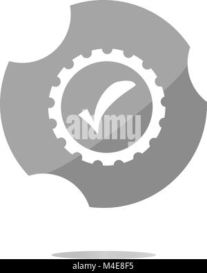 informatischen Schutz-Schild-Symbol, Web-Taste isoliert auf weiss Stockfoto