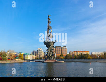 Denkmal für Peter den großen - Moskau-Russland Stockfoto