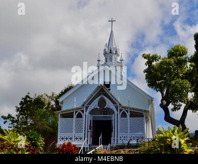 Gemalte Kirche, Honaunau, Kona, Hawaii Stockfoto