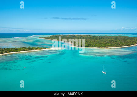 Luftaufnahme der Insel Sainte Marie, Madagaskar Stockfoto