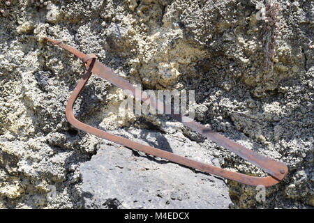 Alte rostige Säge Stockfoto