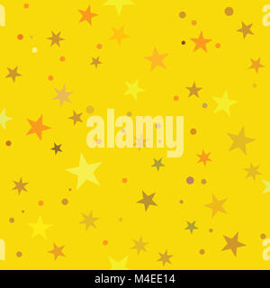 Goldene Sterne Muster Swatch Stockfoto