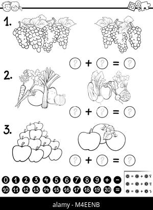 Lernspiel Färbung Seite Stockfoto