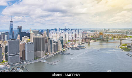 Luftaufnahme von Manhattan Stockfoto