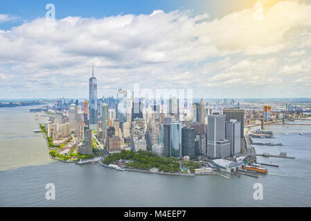 Manhattan Luftaufnahme Stockfoto