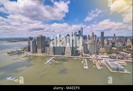 Manhattan Luftaufnahme Stockfoto