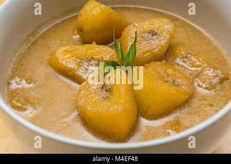 Kolak Pisang Dessert Stockfoto