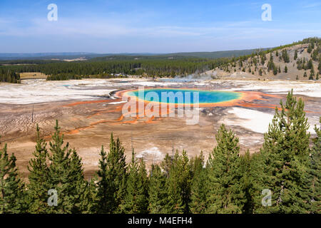 Grand prismatische Frühling, Yellowstone-Nationalpark, Wyoming, Vereinigte Staaten von Amerika Stockfoto