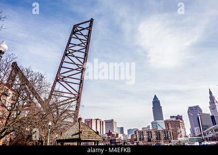 Cleveland Ohio Stadtbild Blick und Umgebung Stockfoto