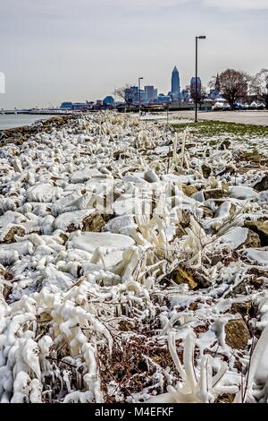 Cleveland Ohio Stadtbild Blick und Umgebung Stockfoto