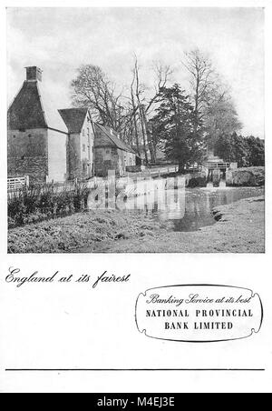 National Provincial Bank Anzeige, Werbung in Country Life Magazine UK 1951 Stockfoto