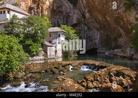 Blagaj Derwisch Haus - Bosnien und Herzegowina Stockfoto