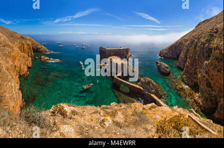 Festung in Berlenga Insel - Portugal Stockfoto