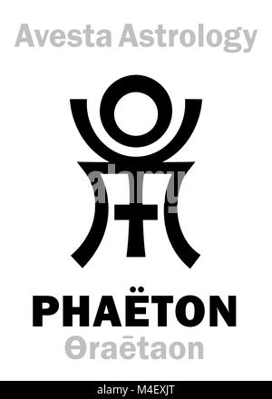 Astrologie: astral Planeten PHAETON/Faridon (Thraetaon) Stockfoto