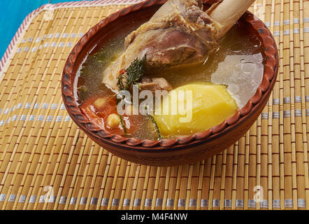 Parcha bozbash iranischen AzerbaijanMiddle östlichen Hammel Suppe Stockfoto