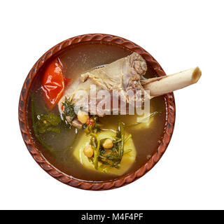 Parcha bozbash iranischen AzerbaijanMiddle östlichen Hammel Suppe Stockfoto