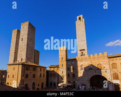 Mittelalterliche Stadt San Gimignano in der Toskana Italien Stockfoto