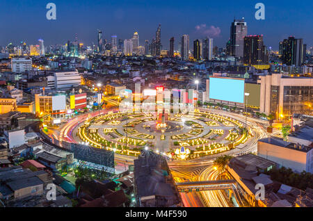 Die Innenstadt von Bangkok Skyline Stockfoto