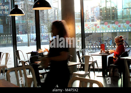 Innenansicht des Café im Haus, Manchester Stockfoto